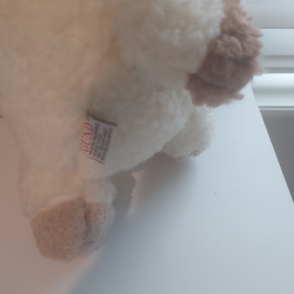 Kinder Gund Vintage 1986 Plush Cow Stuffed Toy Doll Brass Bell Wooly Brown White - Picture 3 of 9
